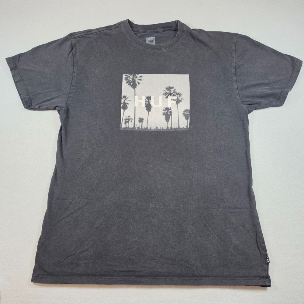 HUF Las Palmas Graphic T-Shirt – Size L – Charcoal Gray - 0119